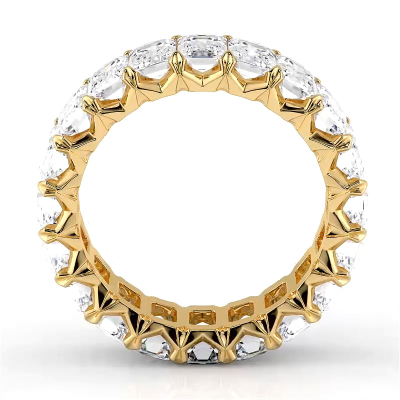6.0 ct Emerald Cut Diamond Eternity Band-VIRABYANI