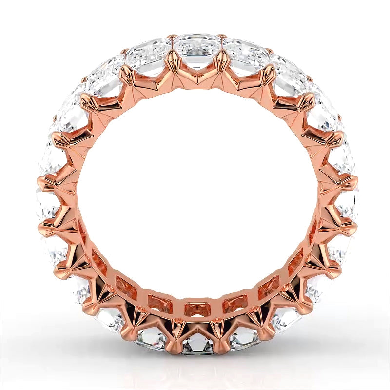6.0 ct Emerald Cut Diamond Eternity Band-VIRABYANI