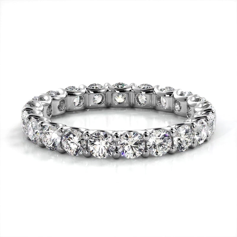 2.21 ct Round Diamond Eternity Wedding Band-VIRABYANI
