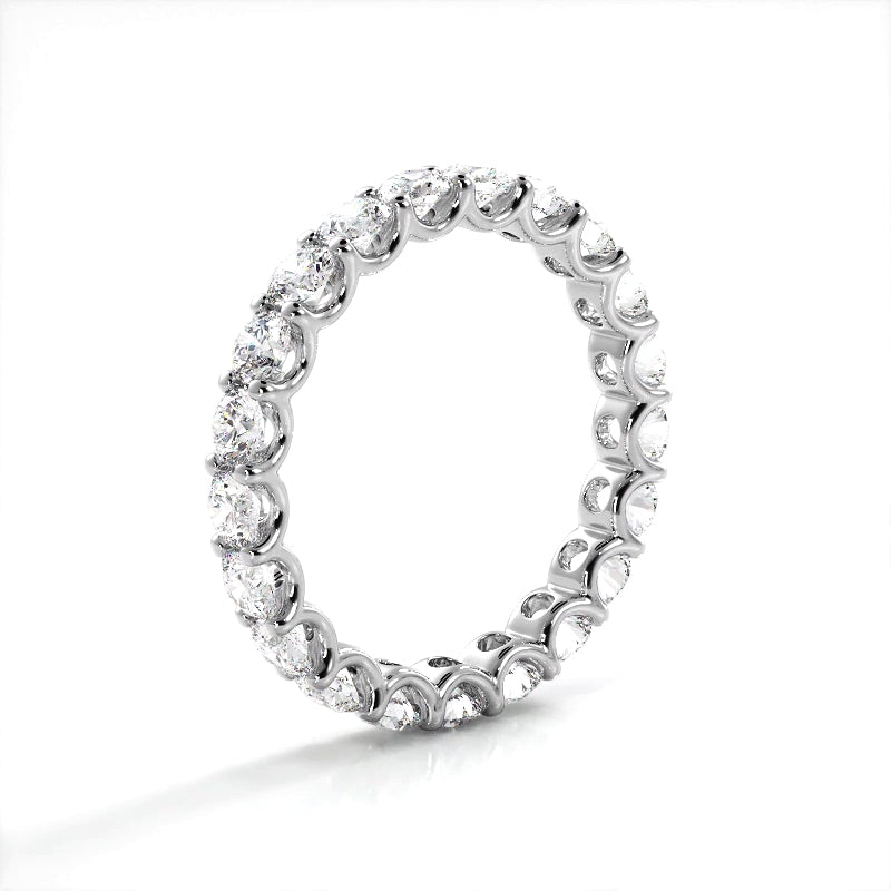 2.21 ct Round Diamond Eternity Wedding Band-VIRABYANI