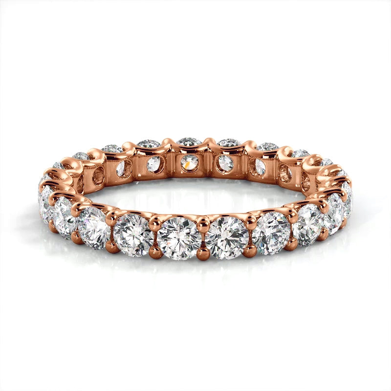 2.21 ct Round Diamond Eternity Wedding Band-VIRABYANI