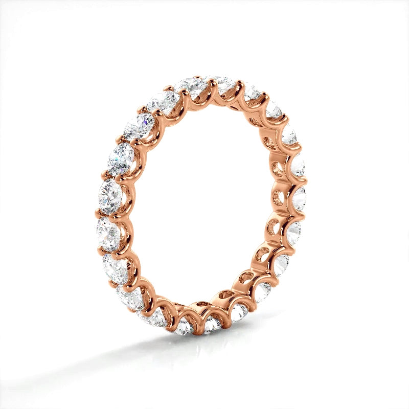 2.21 ct Round Diamond Eternity Wedding Band-VIRABYANI