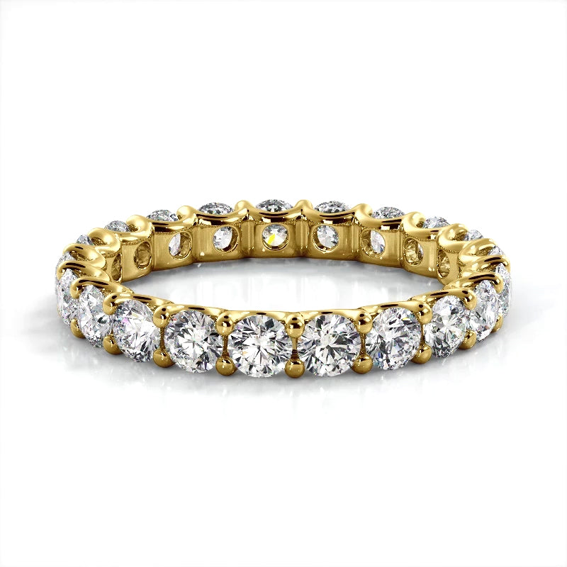 2.21 ct Round Diamond Eternity Wedding Band-VIRABYANI