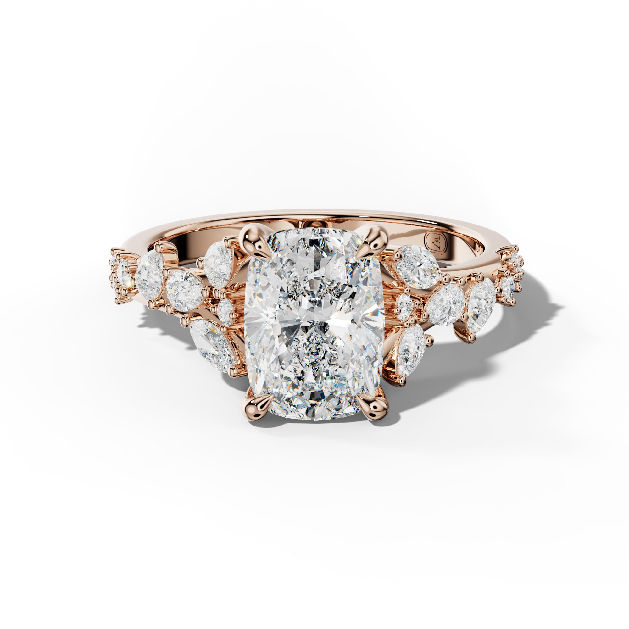 Maggie Elongated Cushion Diamond Engagement Ring