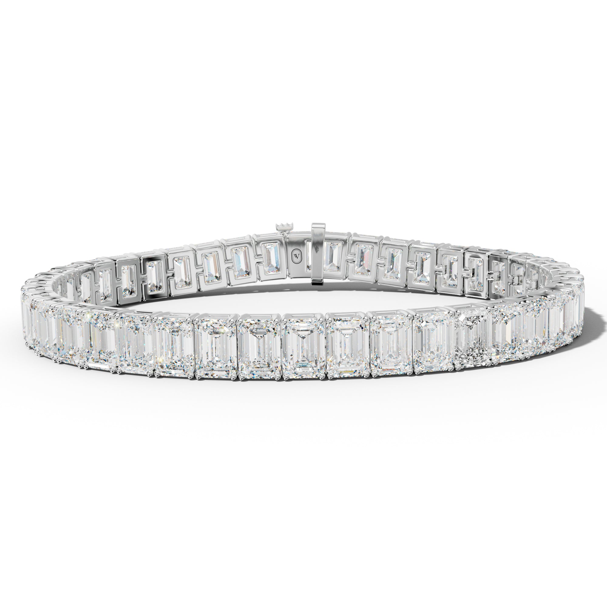 30.0 Carat Emerald Cut Tennis Bracelet