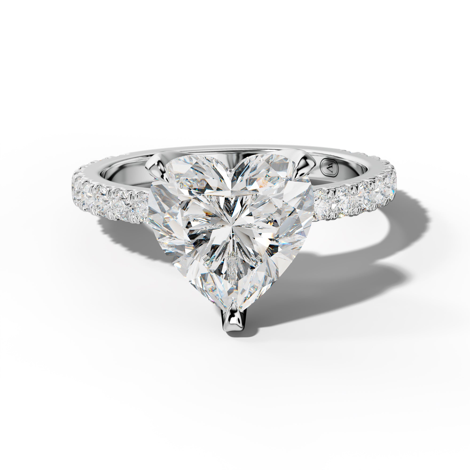 Evelyn Heart Diamond Engagement Ring