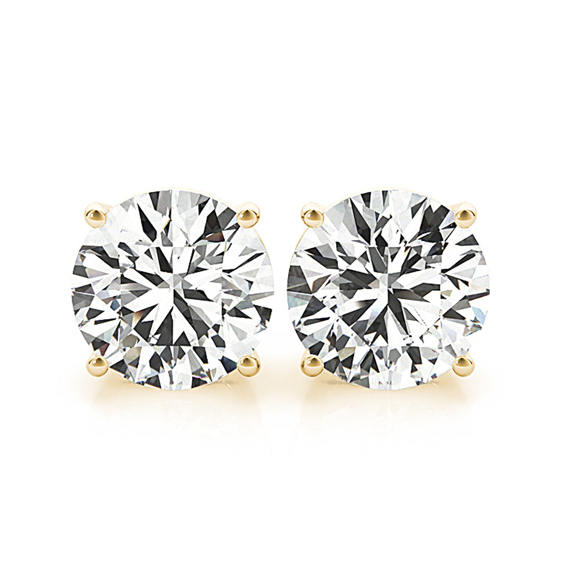 Classic Four Prong Diamond Stud Earrings – VIRABYANI