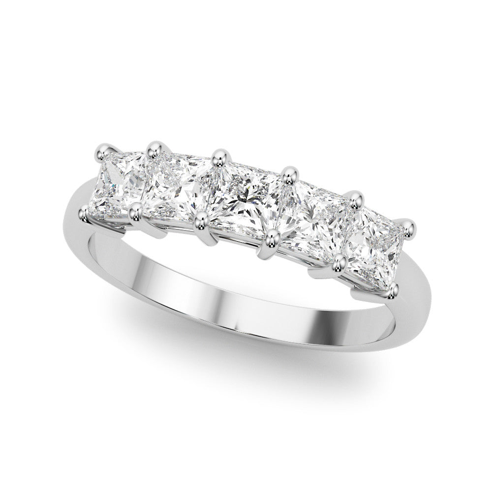 Five Stone 2.0 ct. Princess Cut Diamond Wedding Ring-VIRABYANI