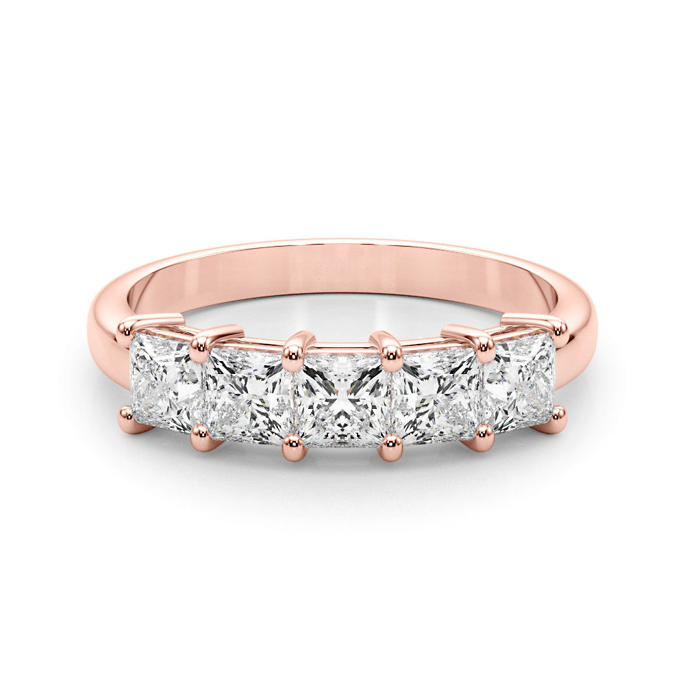 Five Stone 2.0 ct. Princess Cut Diamond Wedding Ring-VIRABYANI