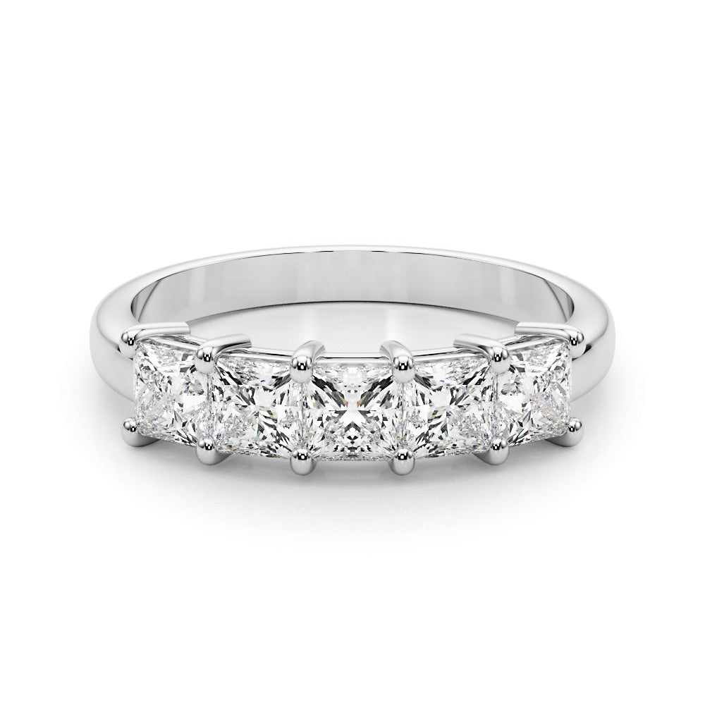 Five Stone 2.0 ct. Princess Cut Diamond Wedding Ring
