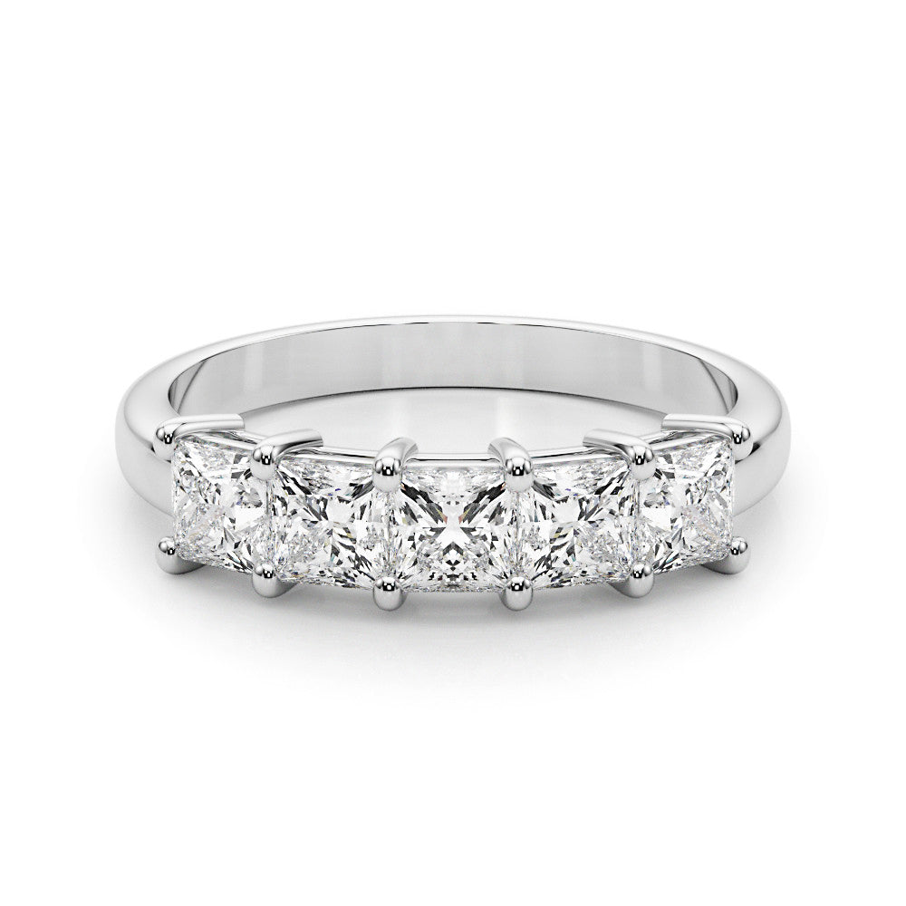 Five Stone 2.0 ct. Princess Cut Diamond Wedding Ring-VIRABYANI