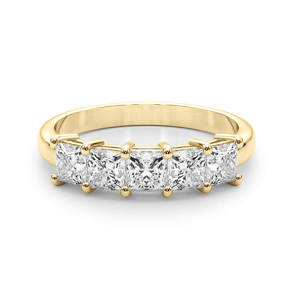 Five Stone 2.0 ct. Princess Cut Diamond Wedding Ring-VIRABYANI
