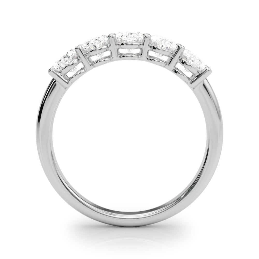 Five Stone 2.0 ct. Oval Diamond Anniversary Ring-VIRABYANI