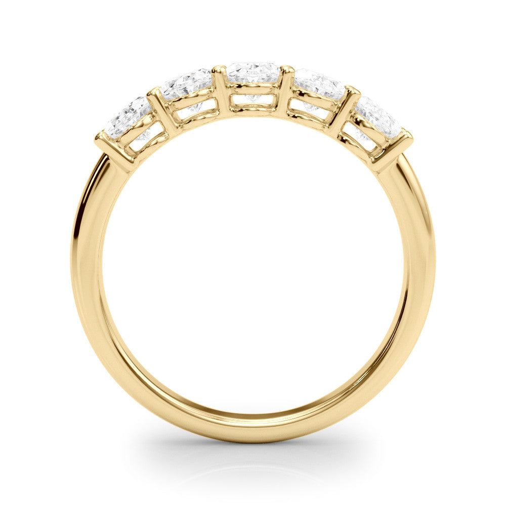 Five Stone 2.0 ct. Oval Diamond Anniversary Ring-VIRABYANI
