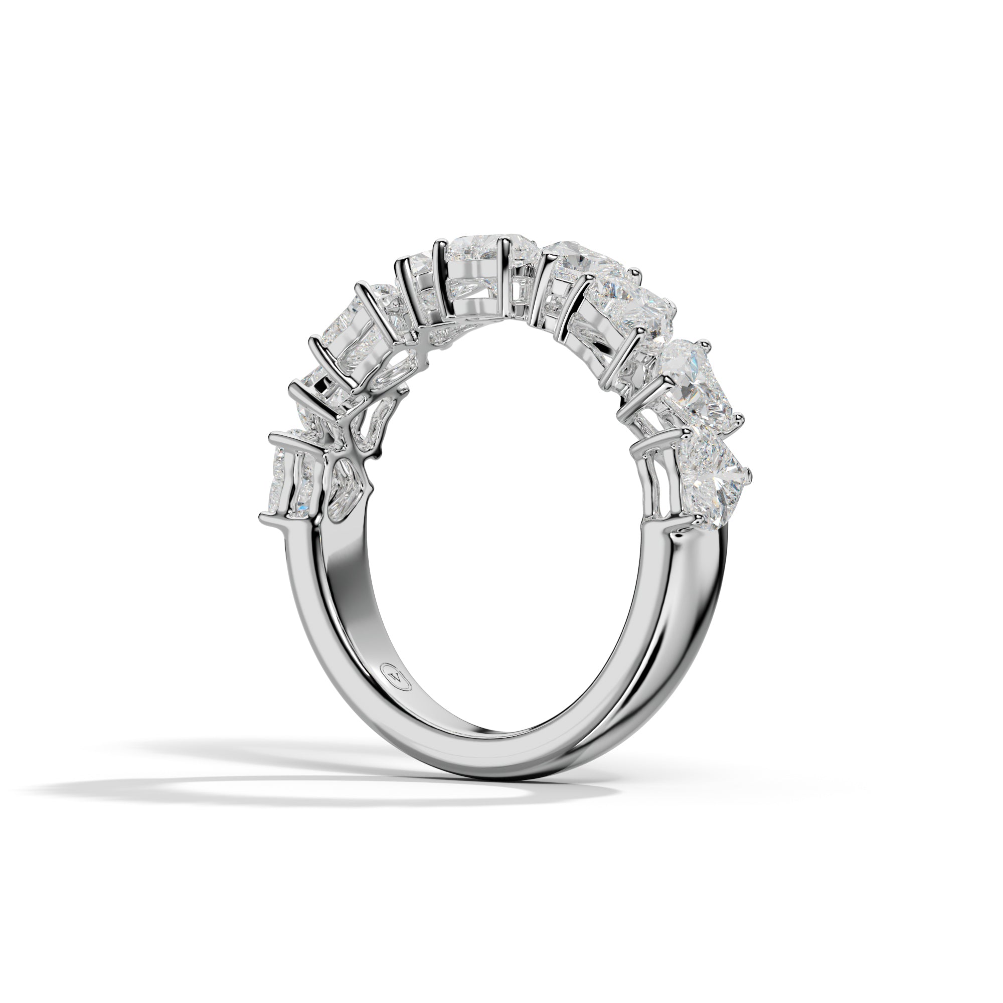 3.0 Carat Heart Shape Diamond Anniversary Band