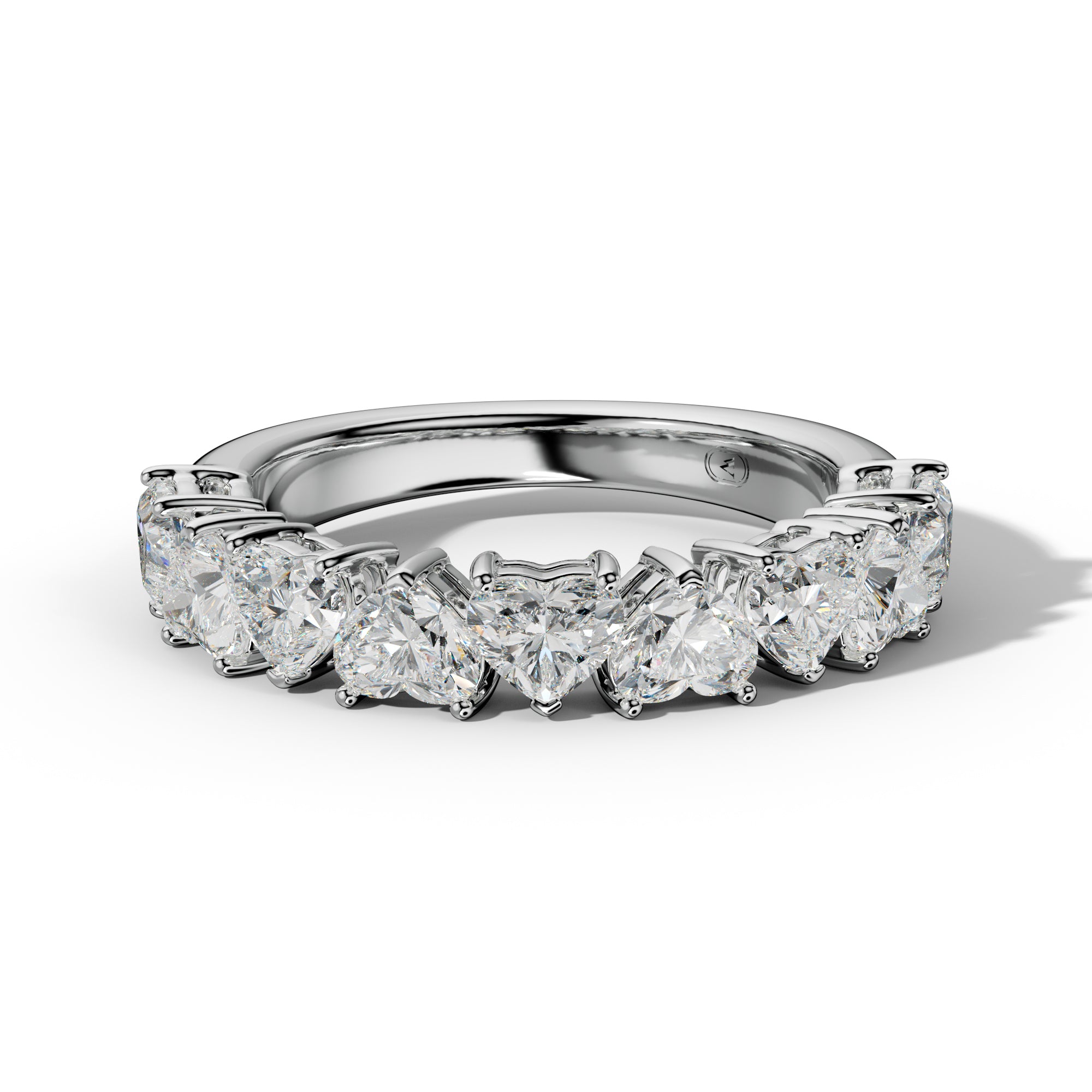 3.0 Carat Heart Shape Diamond Anniversary Band