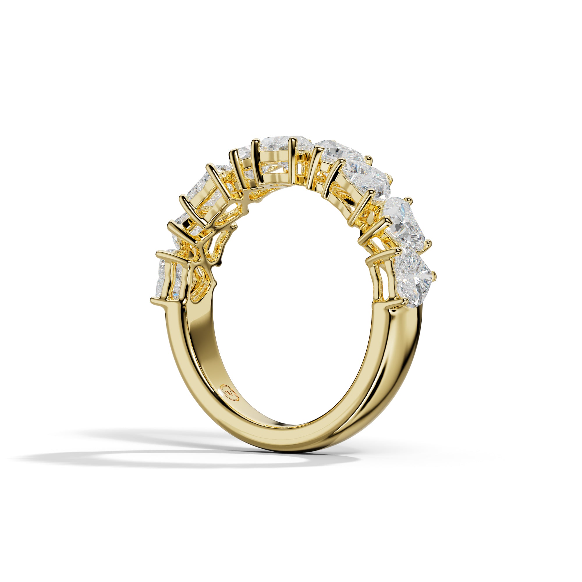 3.0 Carat Heart Shape Diamond Anniversary Band