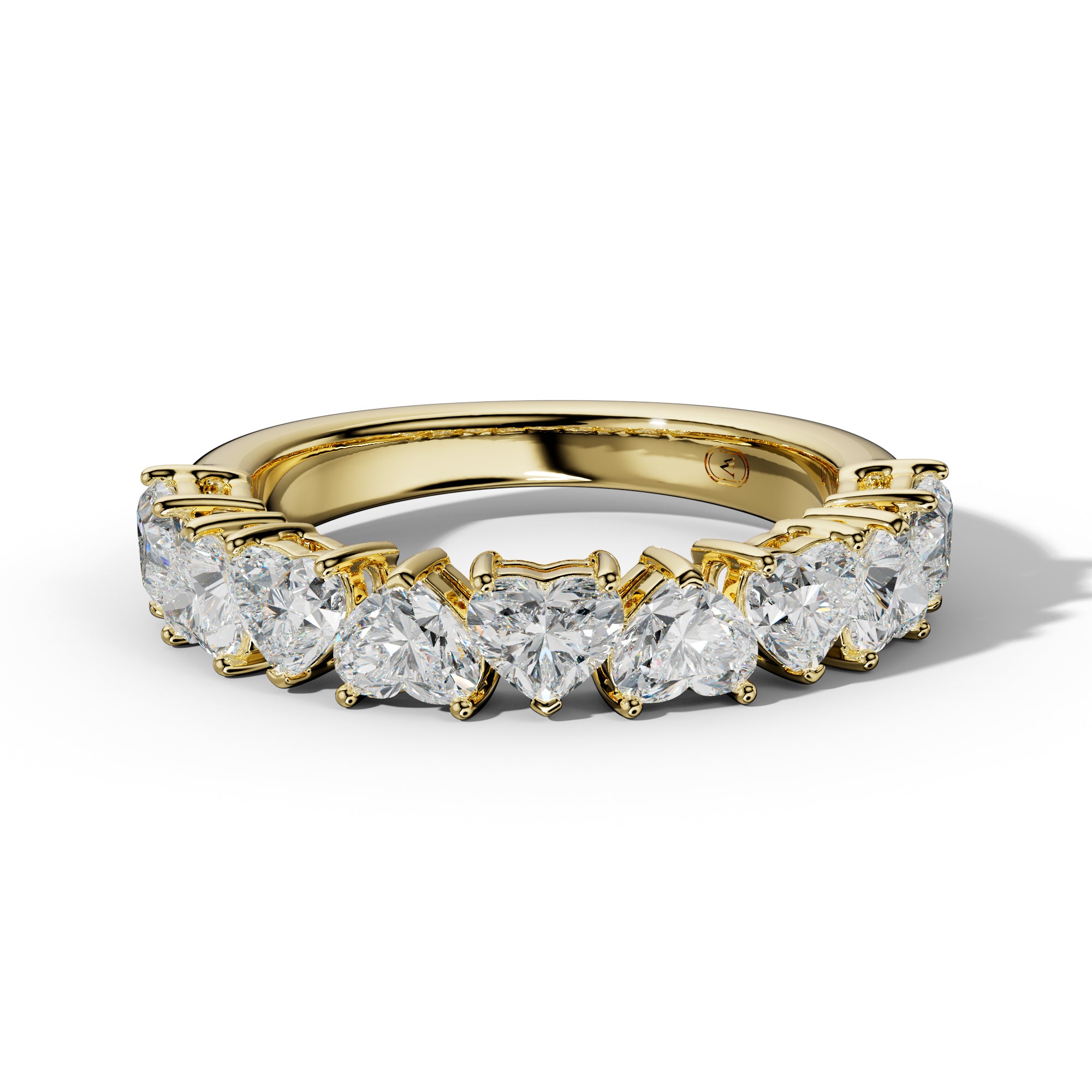 3.0 Carat Heart Shape Diamond Anniversary Band