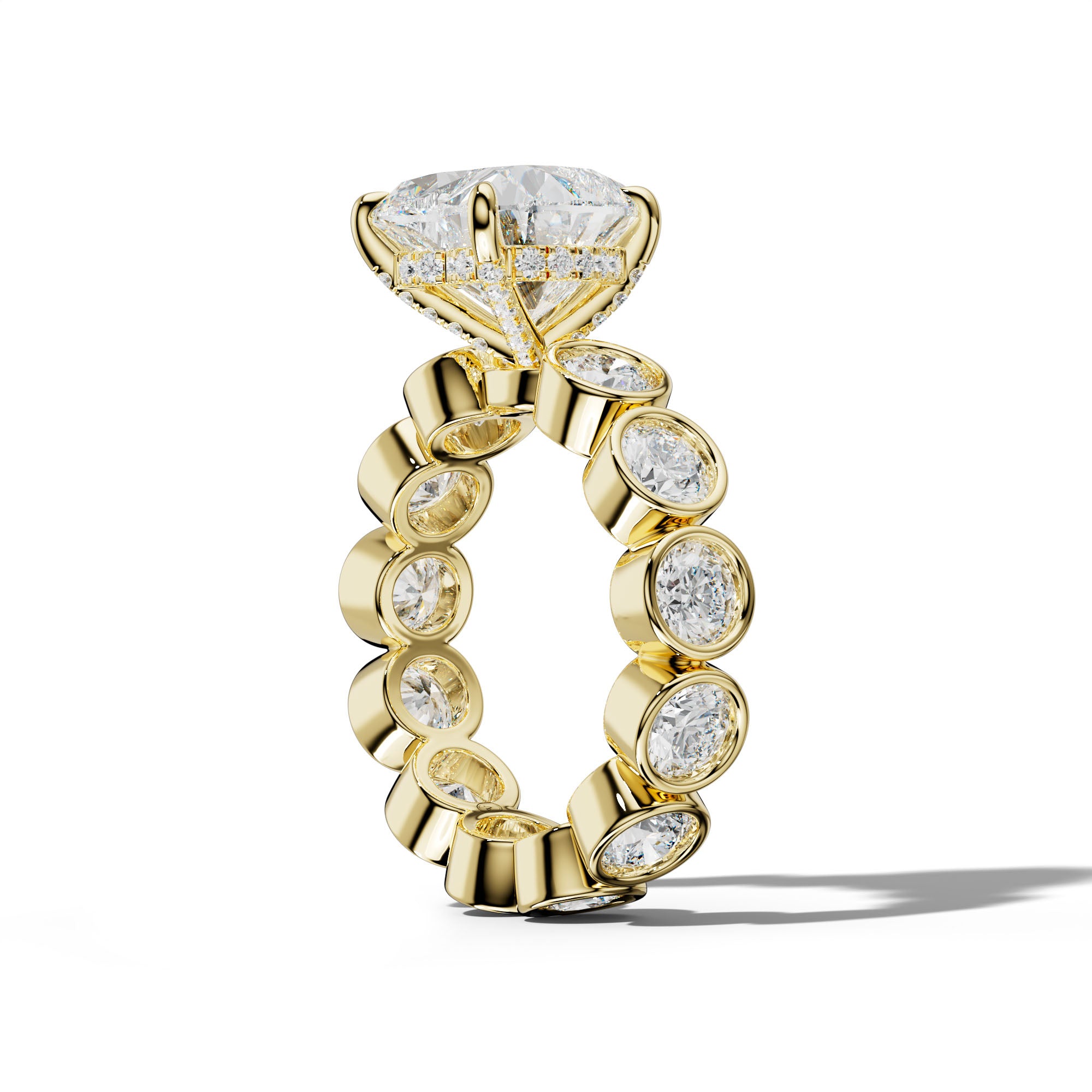 Maeve Heart Diamond Engagement Ring With Round Side Stones