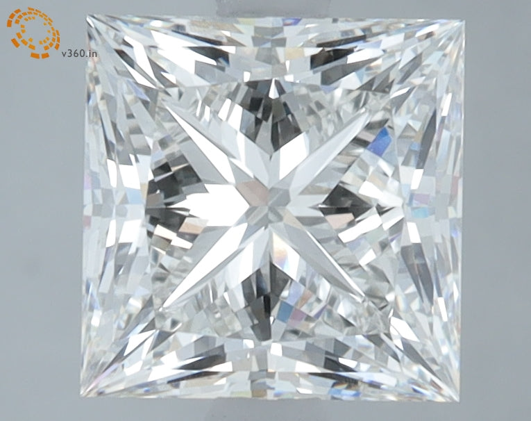 2.71 Carat F-VVS2 Princess Lab Diamond