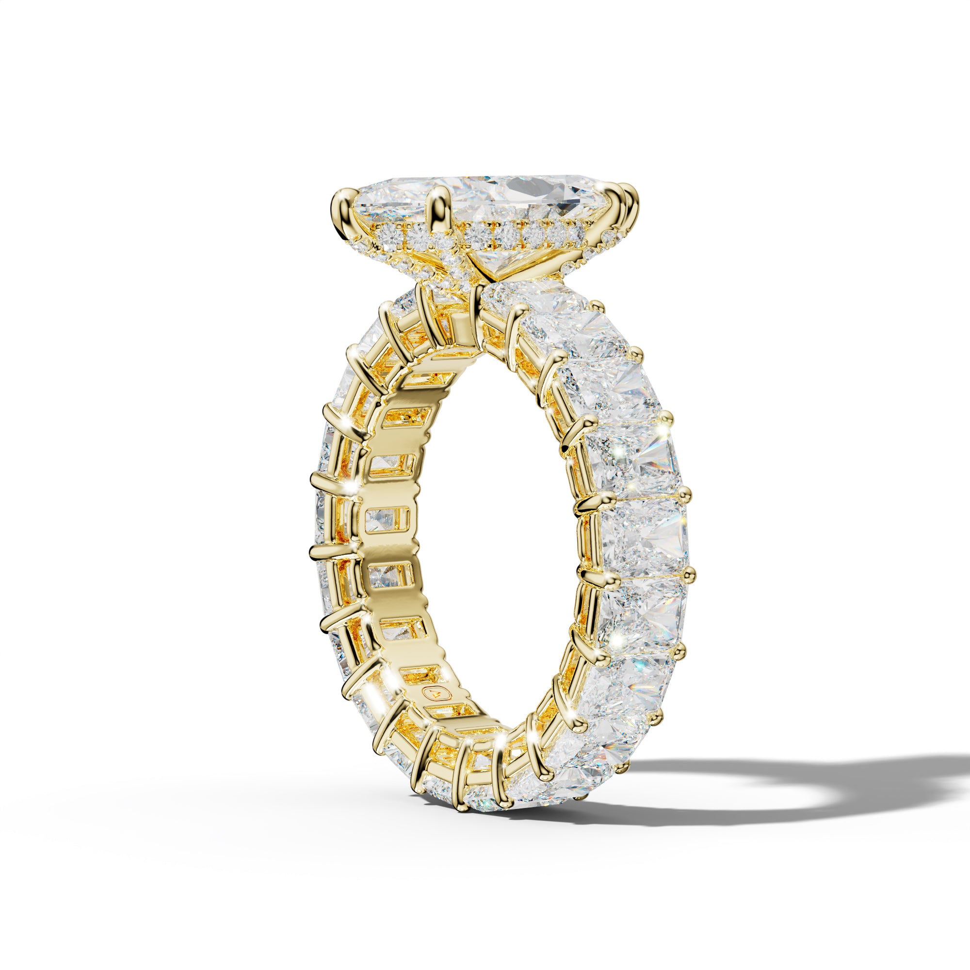 Soraya Marquise Diamond Engagement Ring With Radiant Side Stones