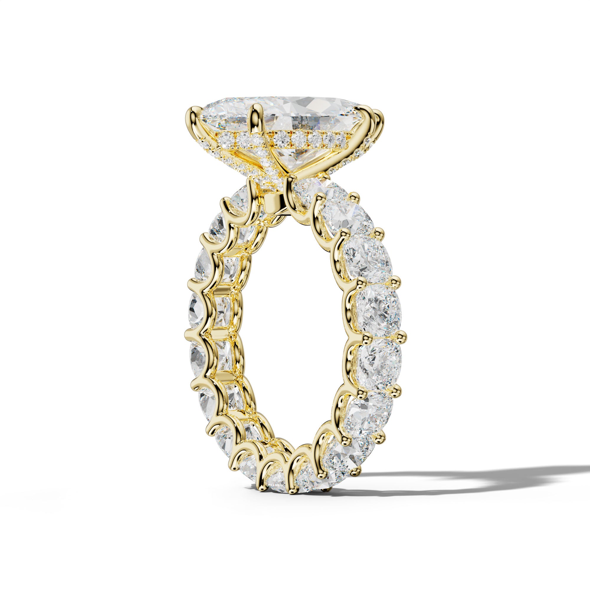 Karla Marquise Diamond Engagement Ring With Cushion Side Stones