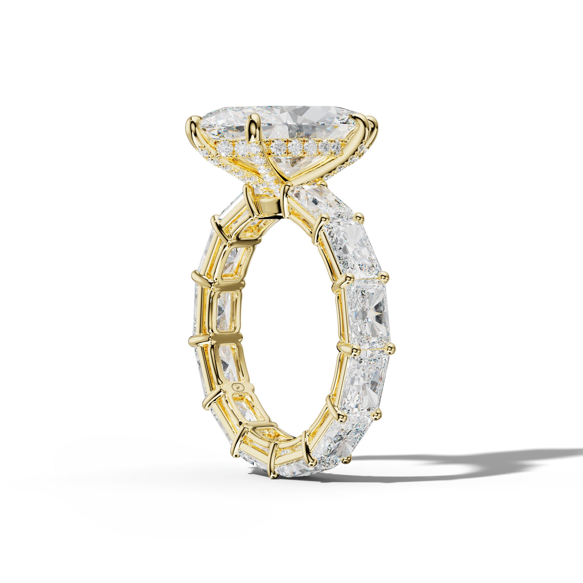Mavis Marquise Diamond Engagement Ring With East West Radiant Side Stones