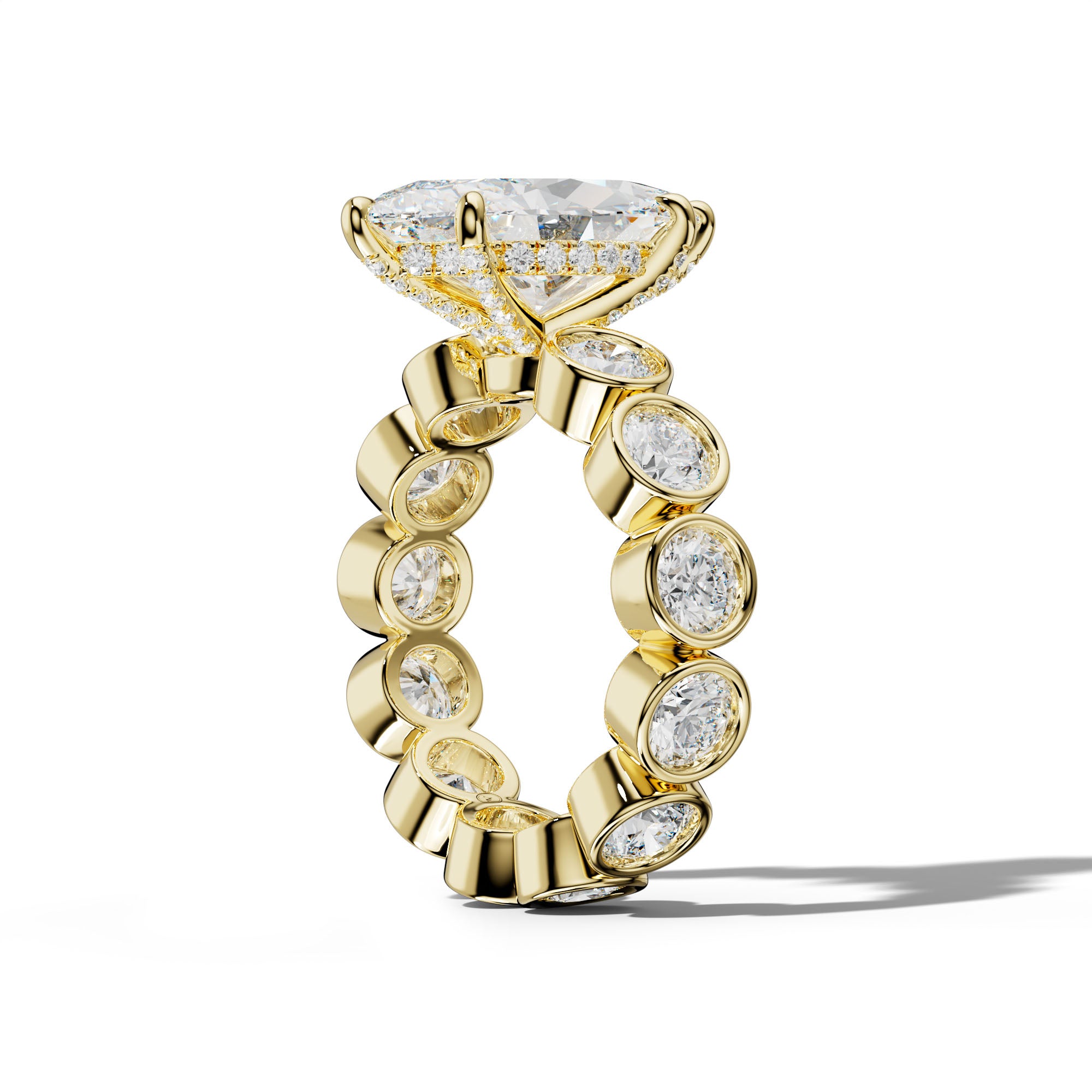 Maeve Marquise Diamond Engagement Ring With Round Side Stones