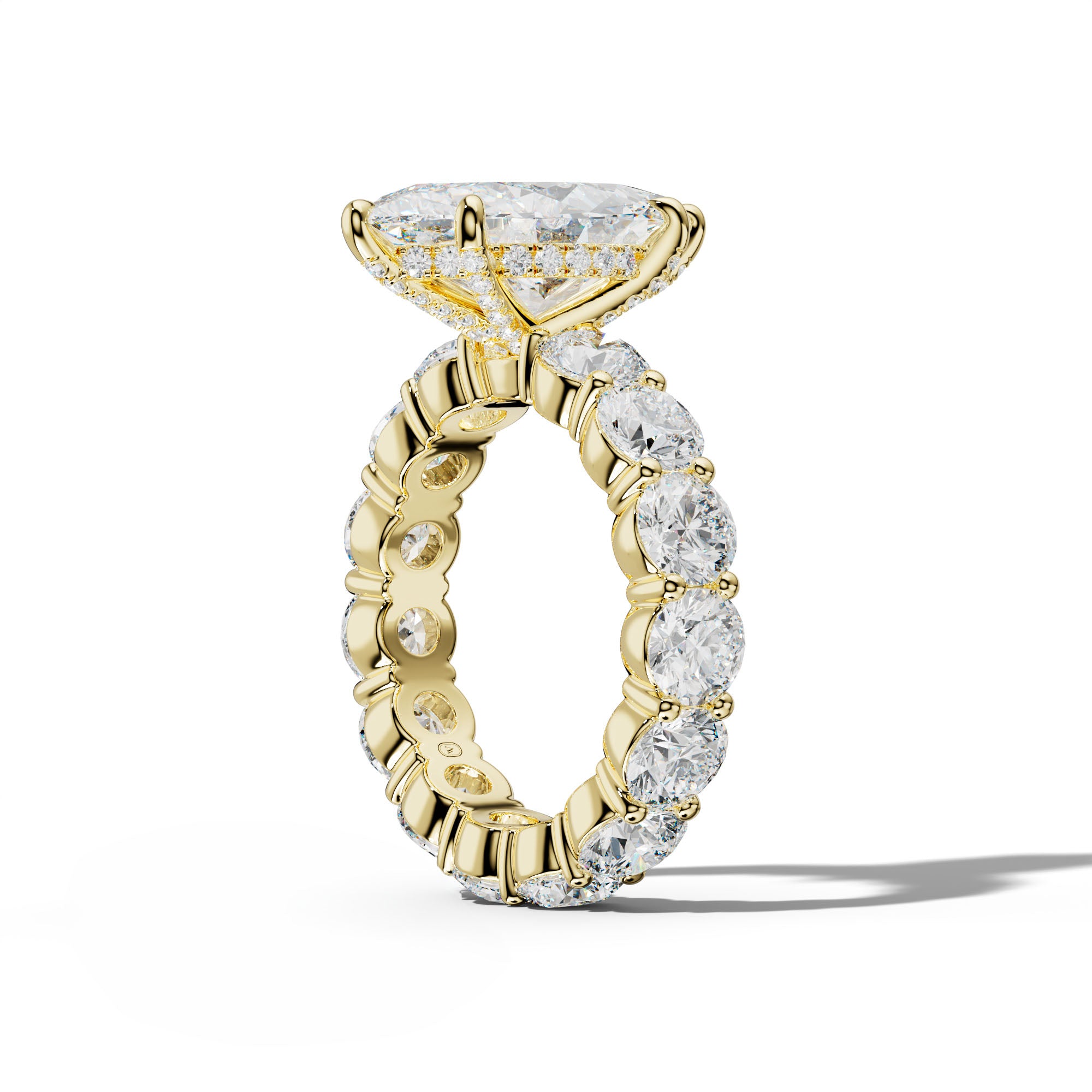 Fernanda Marquise Diamond Engagement Ring With Round Side Stones