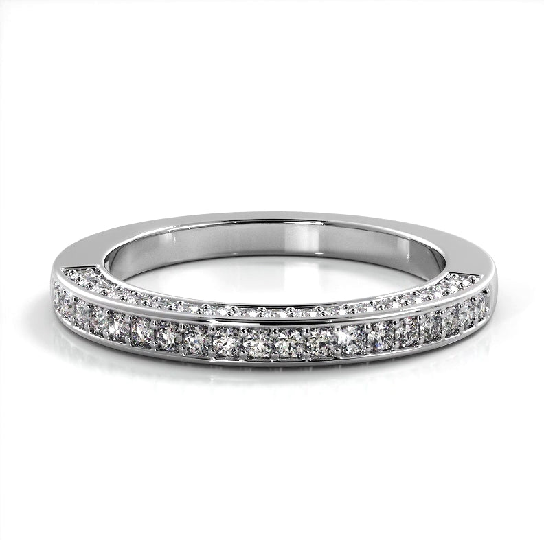 0.34 ct. Round Diamond Wedding band-VIRABYANI