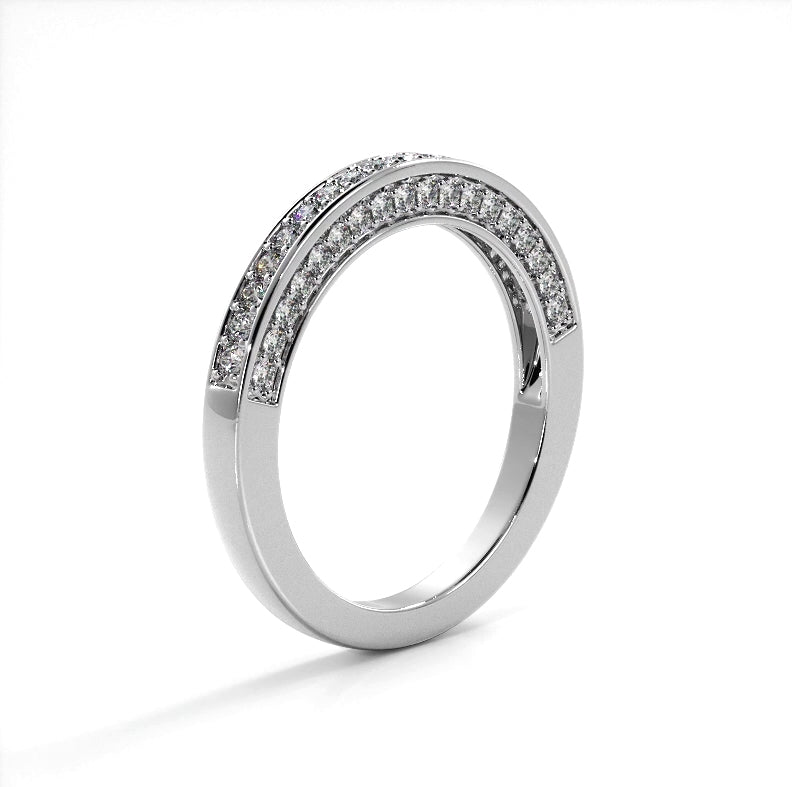 0.34 ct. Round Diamond Wedding band-VIRABYANI