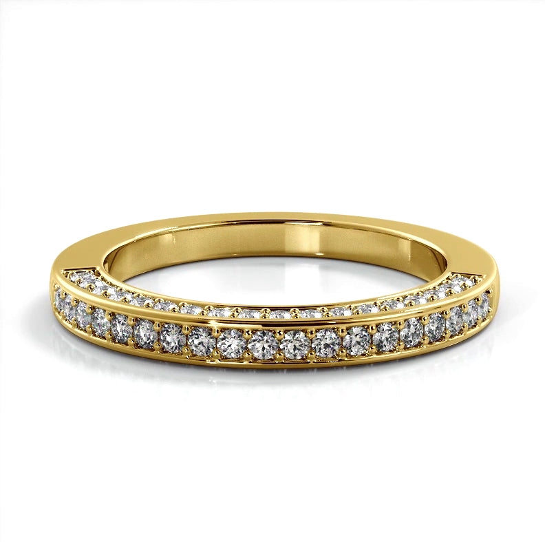 0.34 ct. Round Diamond Wedding band-VIRABYANI