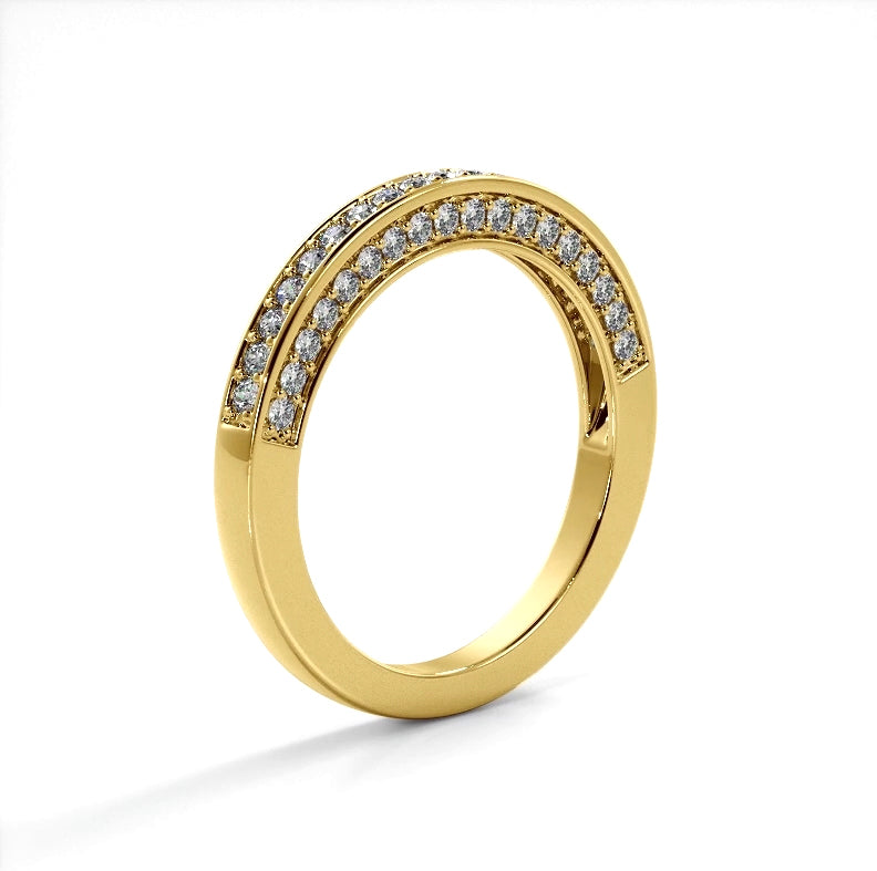0.34 ct. Round Diamond Wedding band-VIRABYANI
