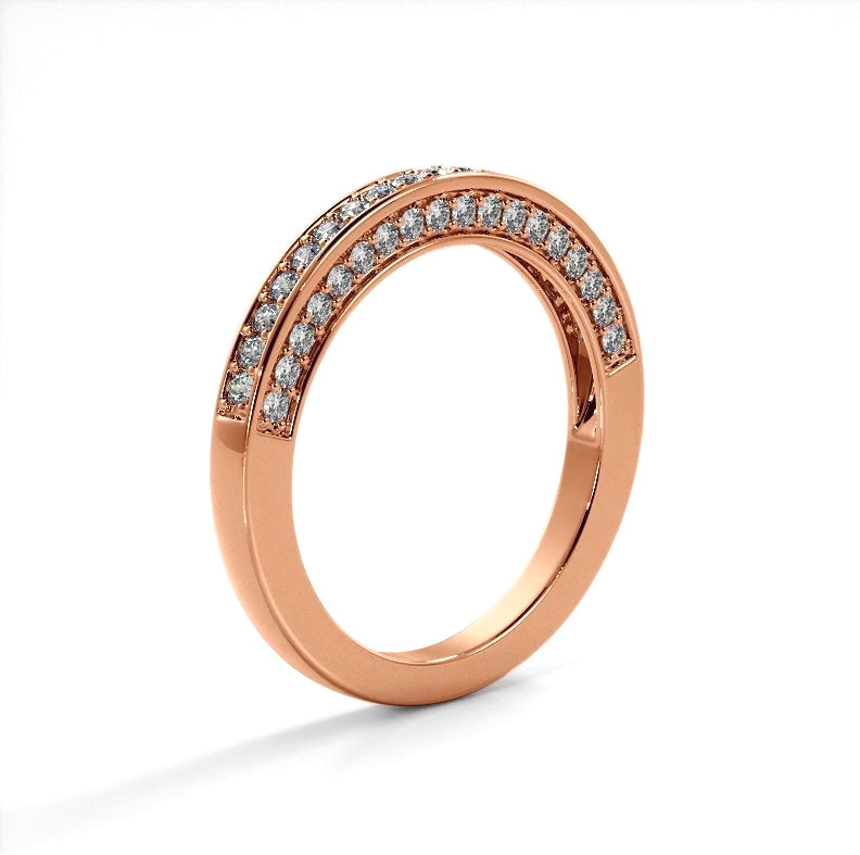 0.34 ct. Round Diamond Wedding band-VIRABYANI