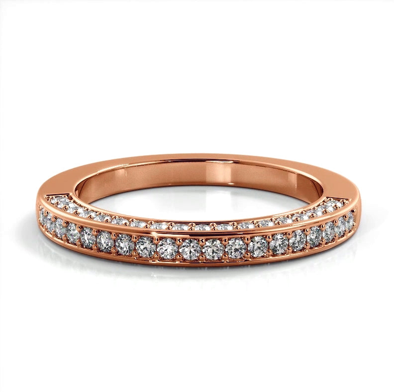 0.34 ct. Round Diamond Wedding band-VIRABYANI