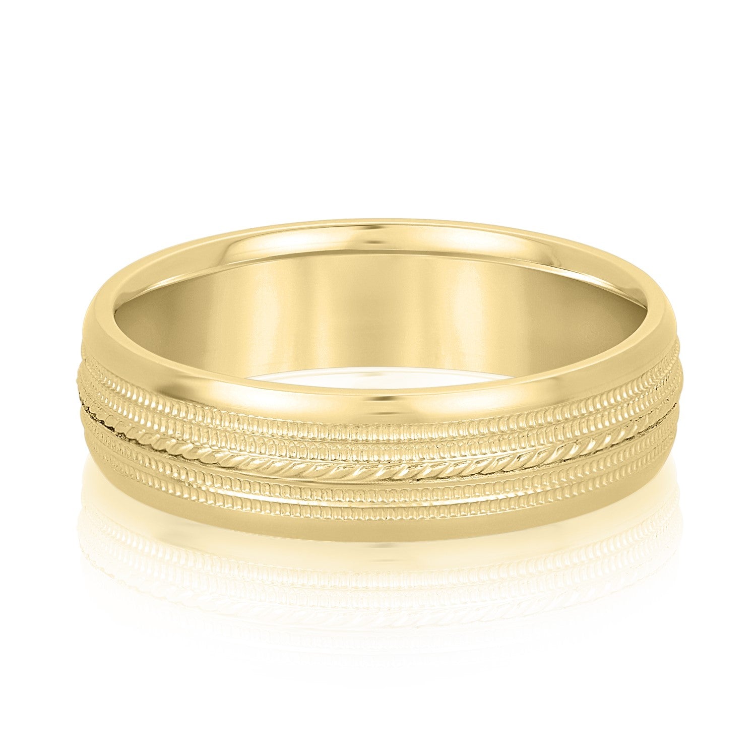Men's Single Rope Wedding Band-VIRABYANI