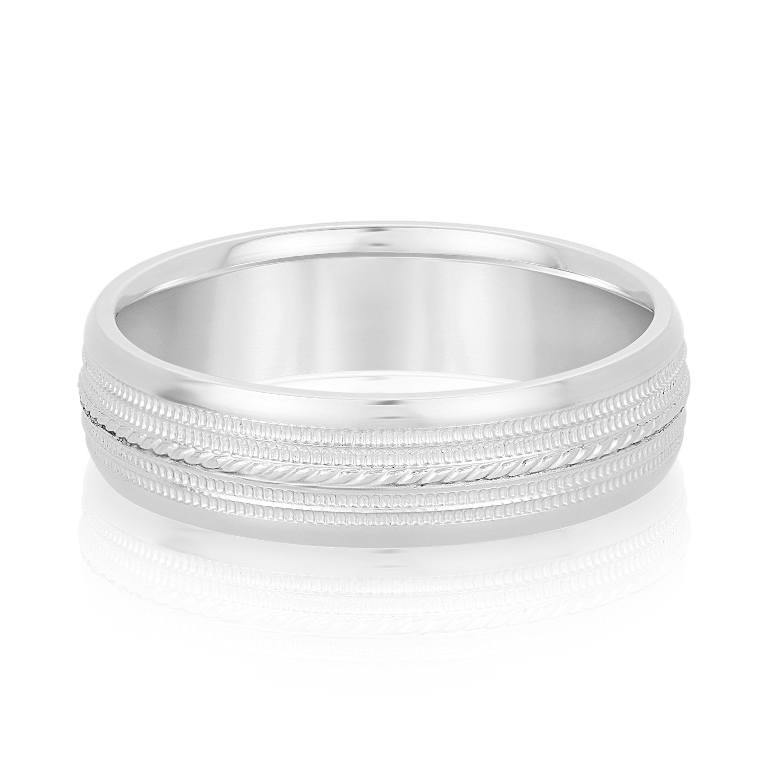 Men's Single Rope Wedding Band-VIRABYANI