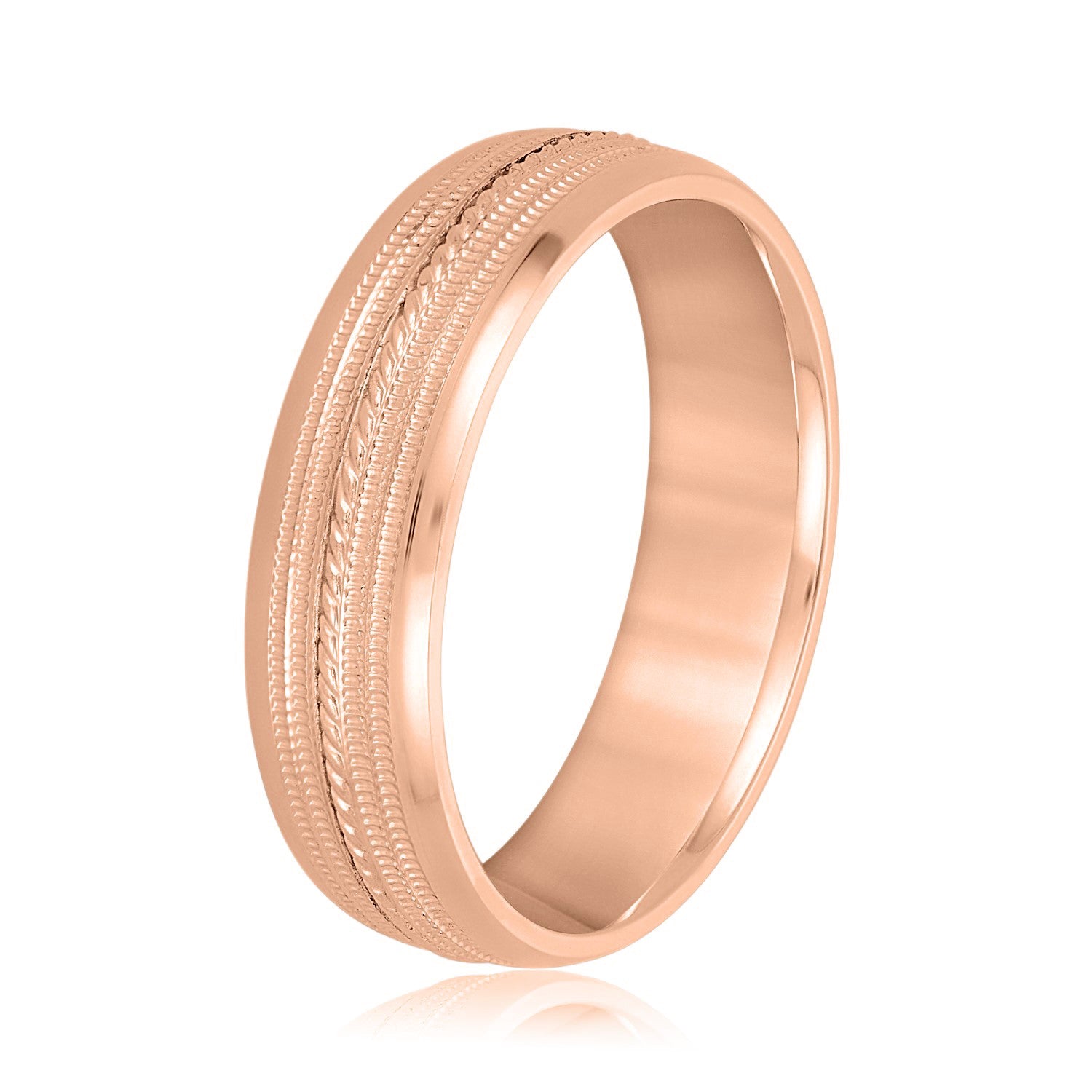 Men's Single Rope Wedding Band-VIRABYANI