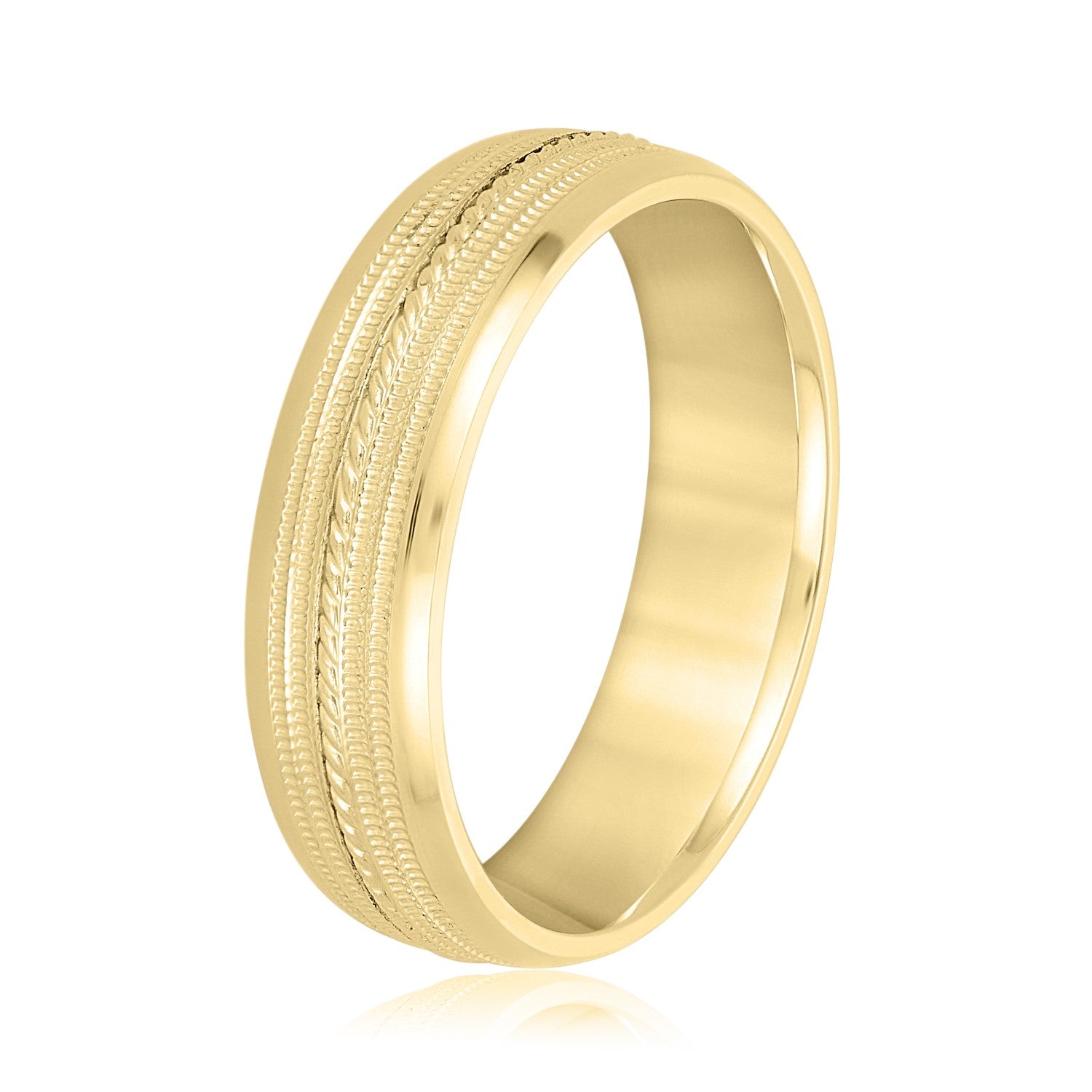 Men's Single Rope Wedding Band-VIRABYANI