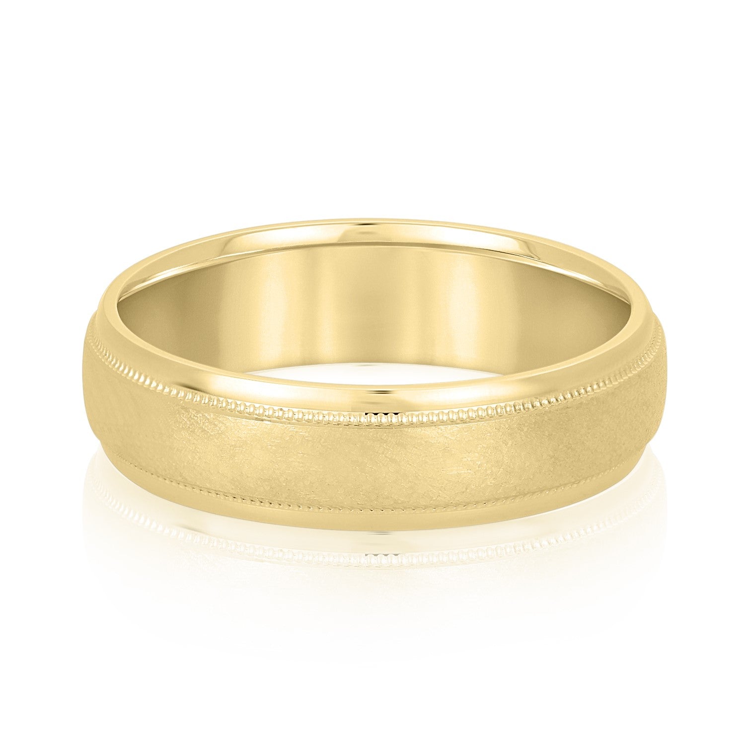 Men's Step Cut Edges Wedding Band-VIRABYANI