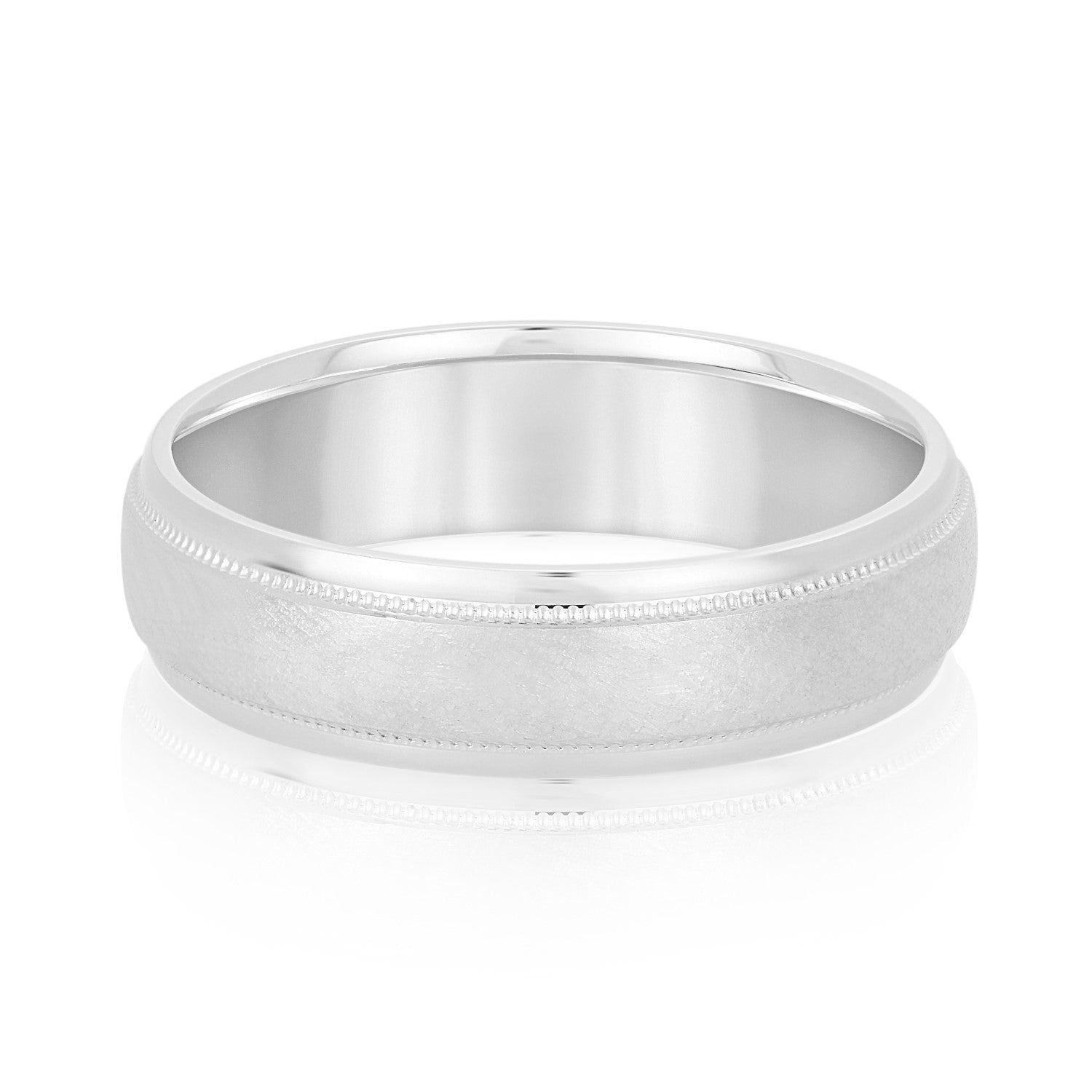 Men's Step Cut Edges Wedding Band-VIRABYANI