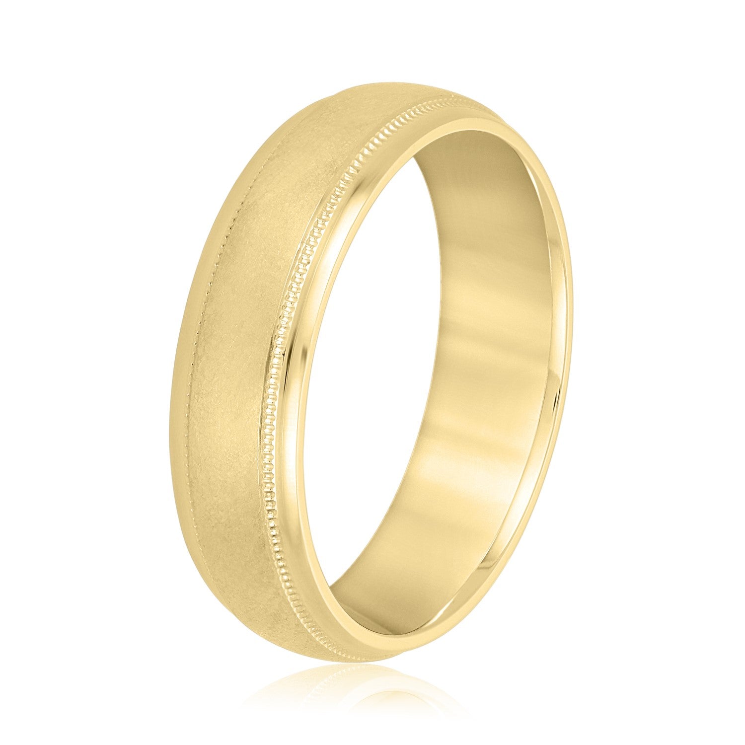 Men's Step Cut Edges Wedding Band-VIRABYANI