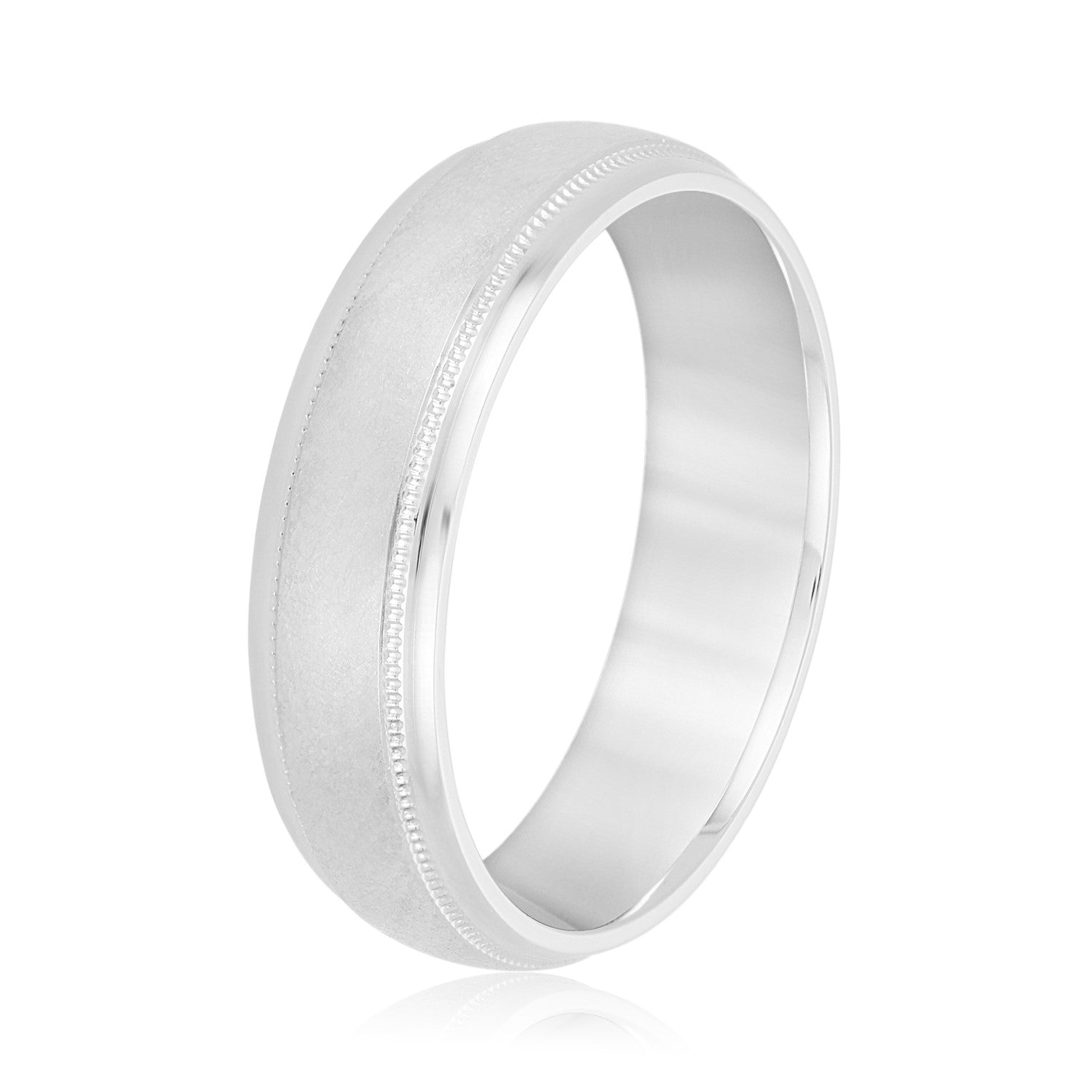 Men's Step Cut Edges Wedding Band-VIRABYANI