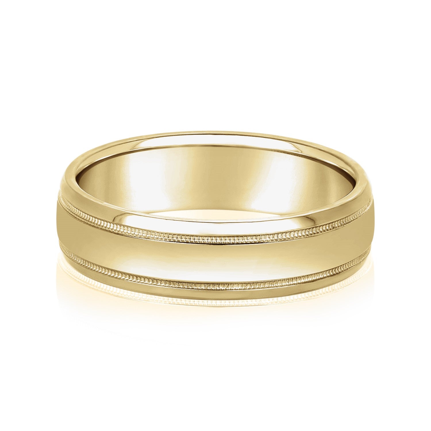 Men's Milgrain Classic Wedding Band-VIRABYANI