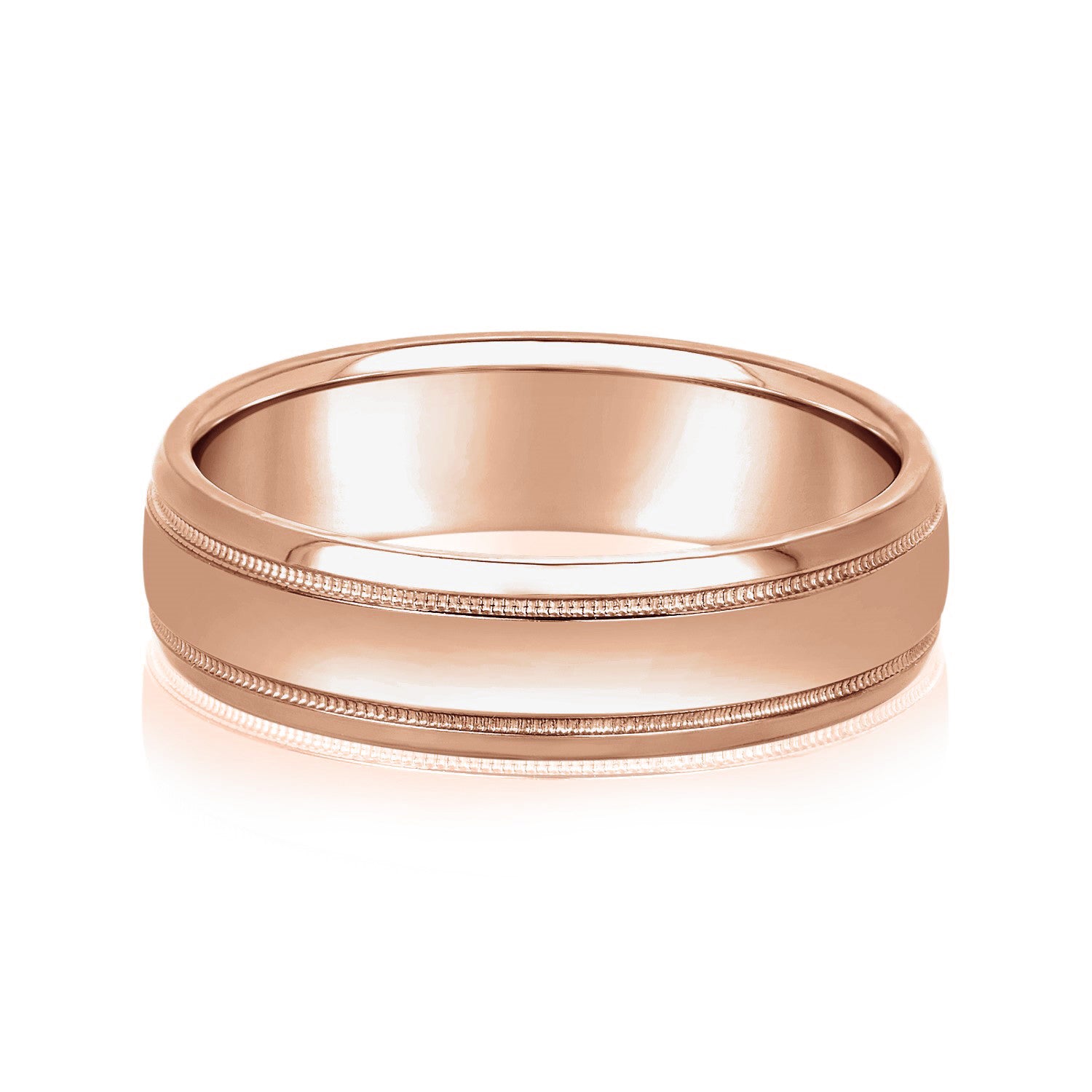 Men's Milgrain Classic Wedding Band-VIRABYANI