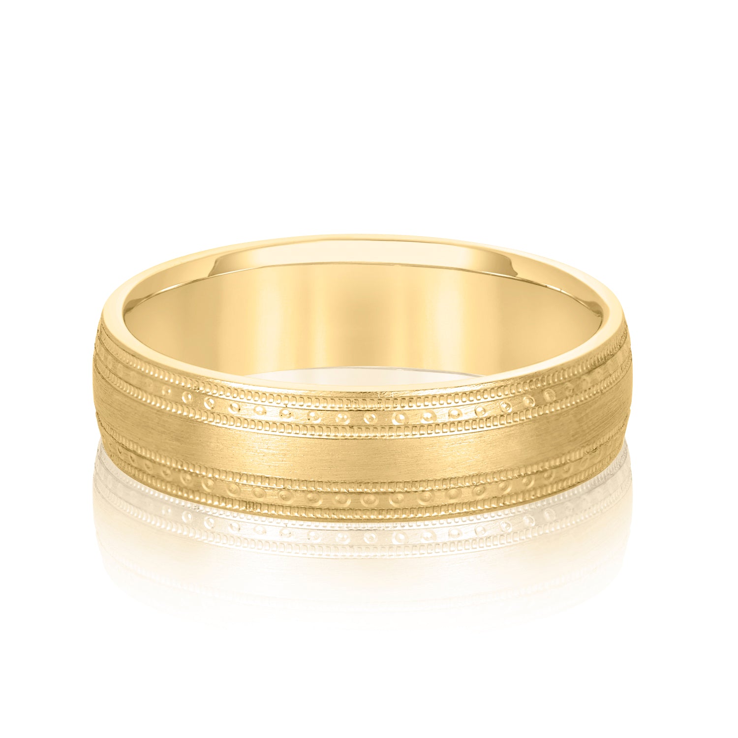 Fancy Detailed Men's Wedding Band-VIRABYANI