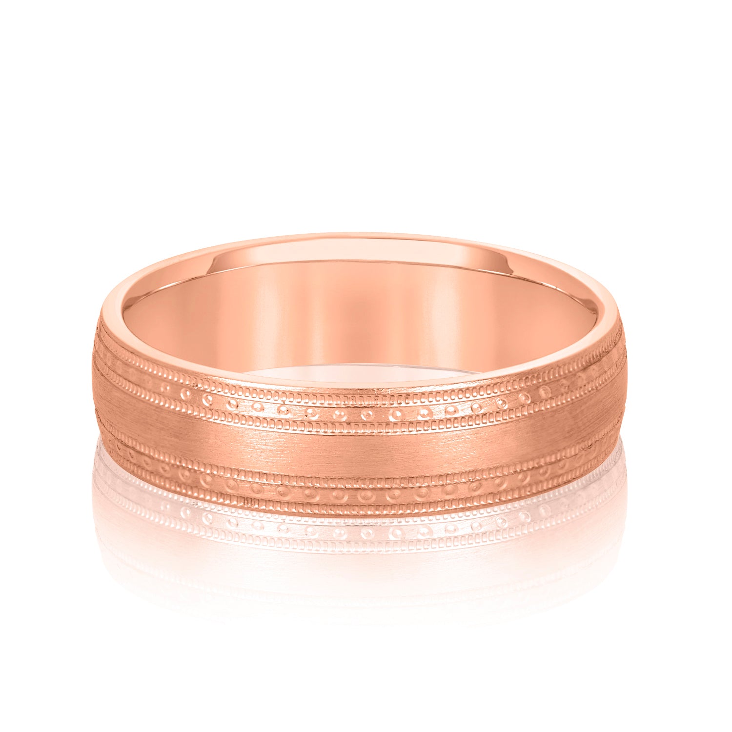 Fancy Detailed Men's Wedding Band-VIRABYANI