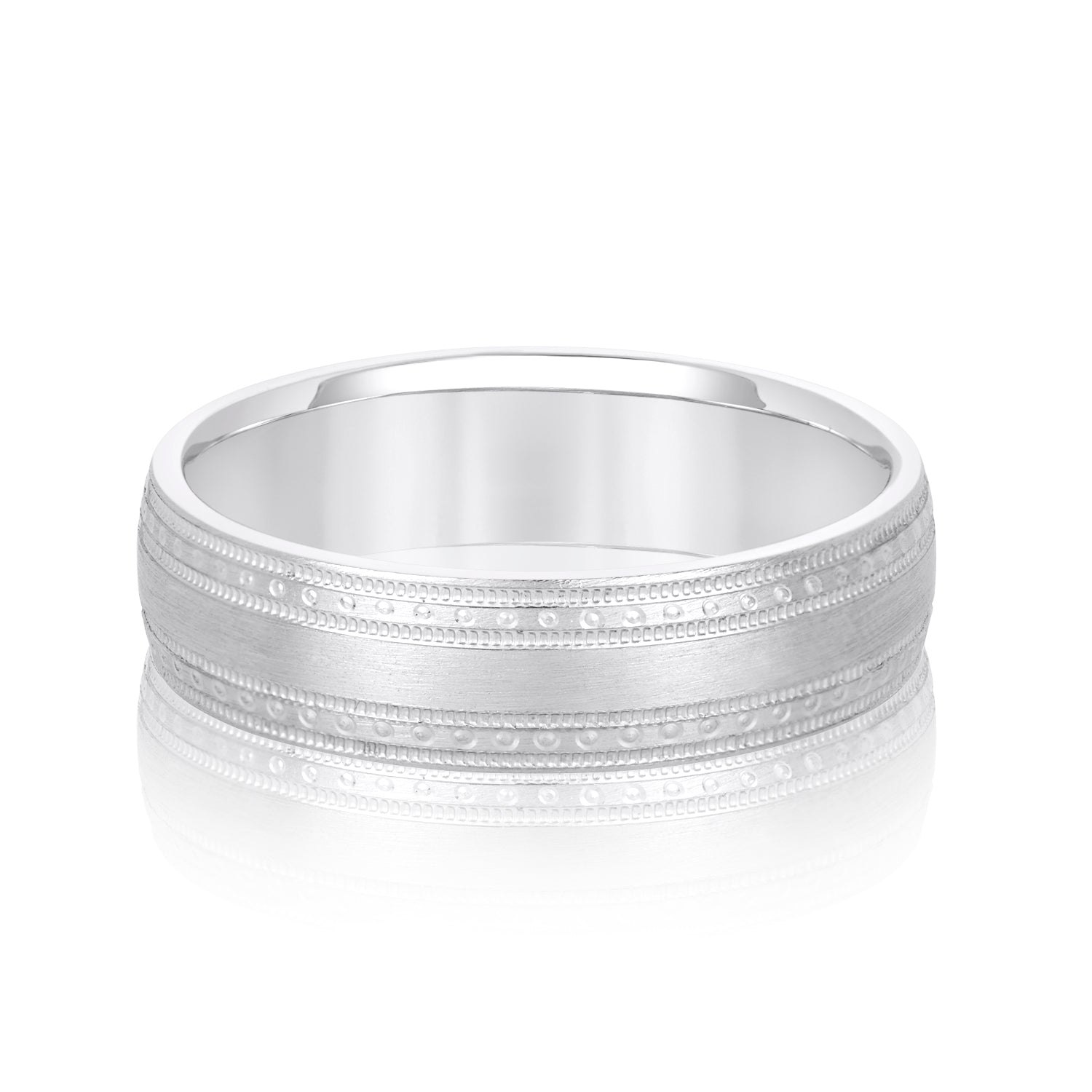 Fancy Detailed Men's Wedding Band-VIRABYANI