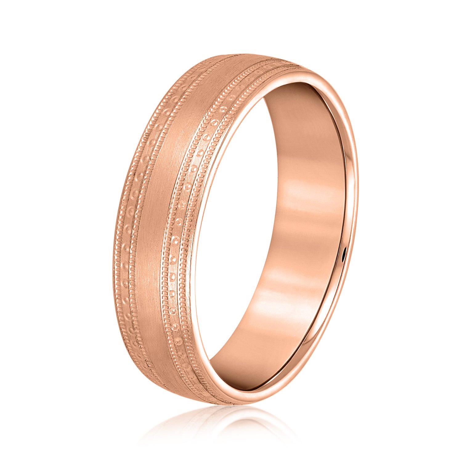 Fancy Detailed Men's Wedding Band-VIRABYANI