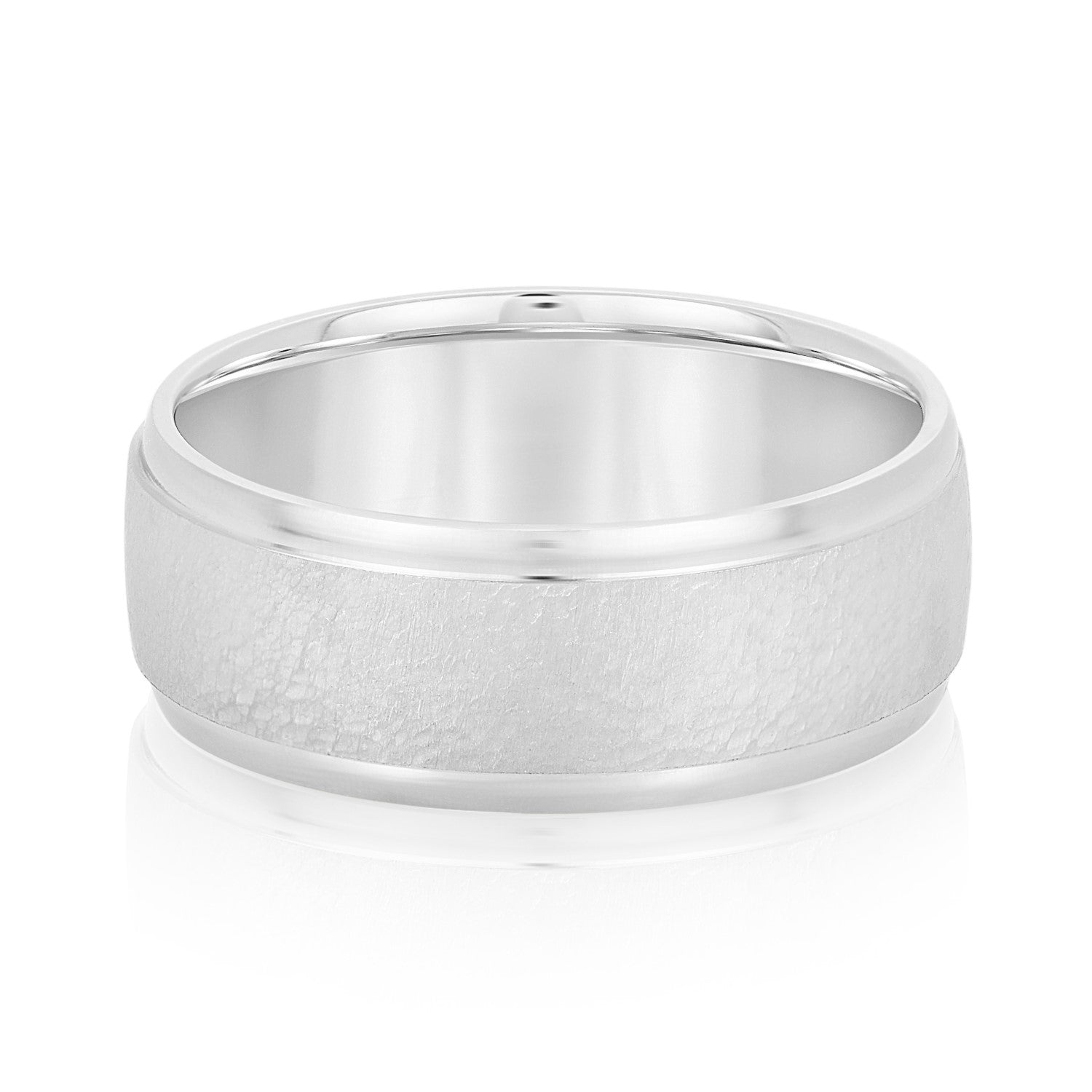 Men's Classic Low Dome Matte Center Band-VIRABYANI